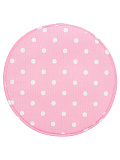 Подушка на табурет Pink polka dot, горох, розовый