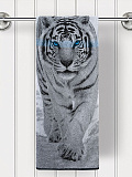 Полотенце махровое Tiger, тигровый, серый