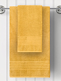 Полотенце махровое Mustard, чекер, желтый