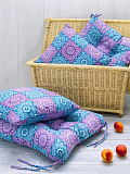 Подушка декоративная на молнии India, орнамент, фиолетовый