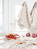 Набор полотенец кухонных Verano, орнамент, серый