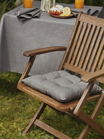 Подушка на стул Dark grey, без рисунка, серый