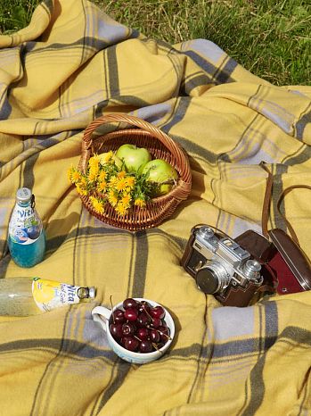 Плед Aberdeen, клетка, желтый