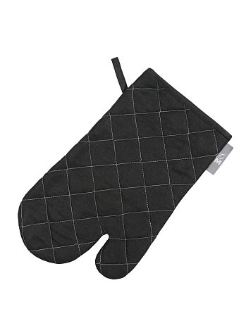 Варежка-прихватка Black, без рисунка, черный