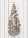 Полотенце махровое Filin beige, совы, бежевый