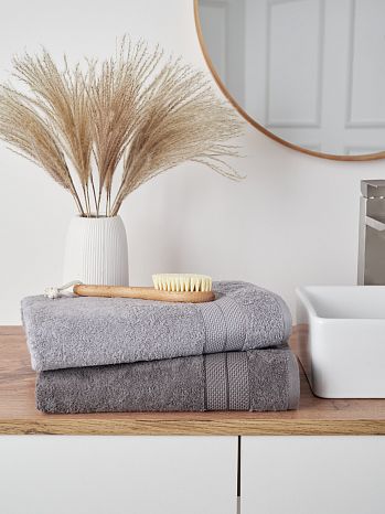 Набор полотенец махровых Graphite duo collection, без рисунка