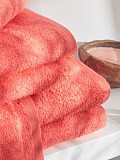 Полотенце махровое Bloomy coral, без рисунка, розовый