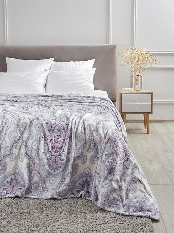 Плед Baroness, орнамент, голубой