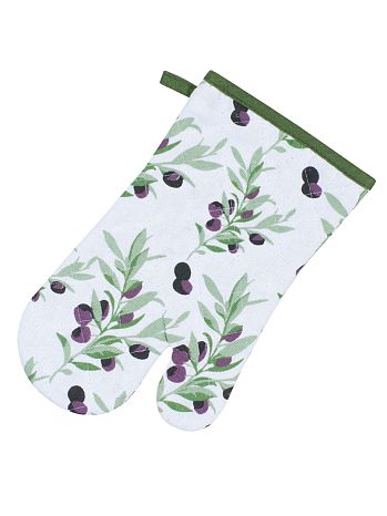 Варежка-прихватка Black olives, веточки, зеленый