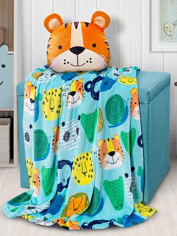 Плед Jungle, животные, мультиколор