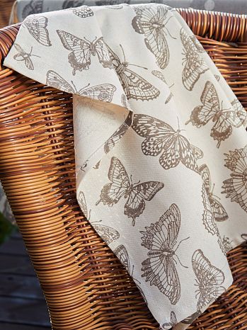 Полотенце кухонное Butterflies, бабочки, бежевый