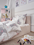 Постельное белье Teddy, бязь, мишки, белый