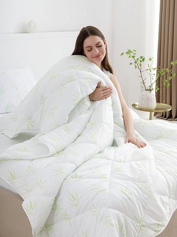 Одеяло Bambooline, без рисунка, белый