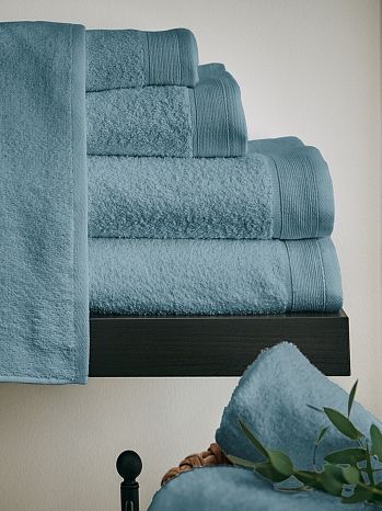 Полотенце махровое Hawaii, без рисунка, голубой