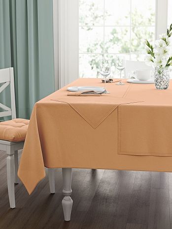 Скатерть Juicy apricot, без рисунка, розовый