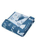 Полотенце махровое Blue sails, кораблик, голубой