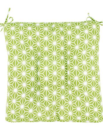Подушка на стул Stellar green, орнамент, зеленый