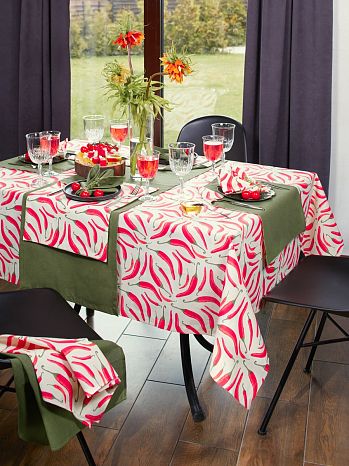 Скатерть Chilly, овощи, красный