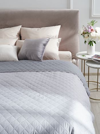 Покрывало Air lock, без рисунка, серый