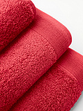 Полотенце махровое Red, без рисунка, красный