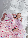 Плед Happy unicorn, единороги, розовый