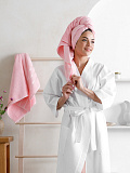 Набор полотенец махровых Pink, без рисунка, розовый
