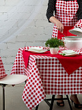 Скатерть Сheck, клетка, красный