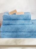 Полотенце махровое Florentine blue, без рисунка, голубой