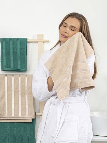 Набор полотенец махровых Oasis, без рисунка, мультиколор