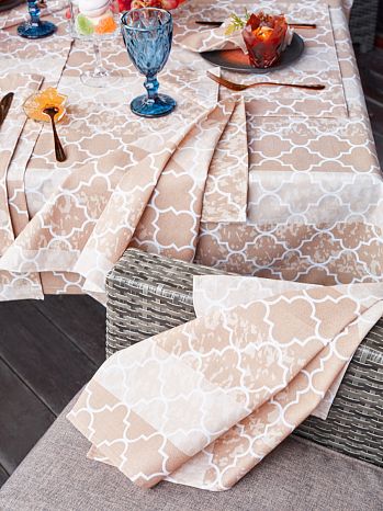 Полотенце кухонное Morocco, орнамент, бежевый