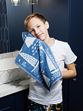 Полотенце махровое Blue sails, кораблик, голубой