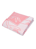 Полотенце махровое Fluffy pink, зайчики, розовый