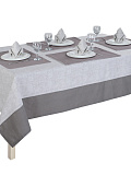 Скатерть Linen grey combi, комби, серый