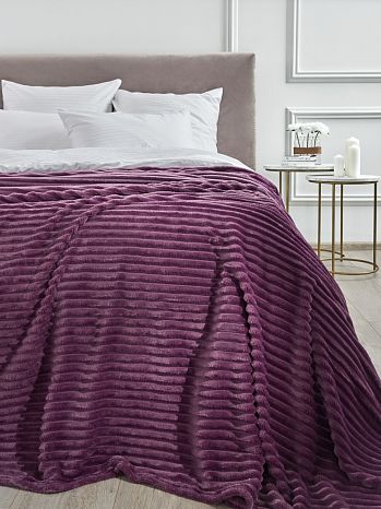 Плед Mellow plum, полосы, фиолетовый