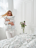 Постельное белье Gardenia, бязь, листья, белый
