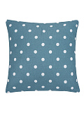 Подушка декоративная на молнии Blue polka dot, горох, синий