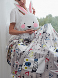 Подушка декоративная Bunny, зайчик, белый