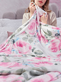 Плед Peony, цветы, розовый