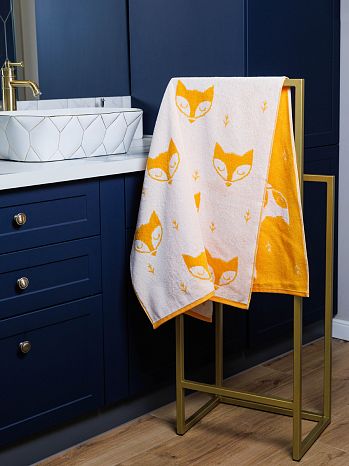 Полотенце махровое Fox, лисенок, оранжевый