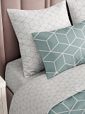 Постельное белье Lounge green, бязь, геометрия, зеленый