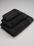 Набор полотенец махровых White dove, без рисунка, черный