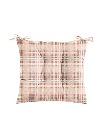 Подушка на стул Pink check, клетка, розовый