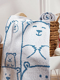 Полотенце махровое Plush, медведь, голубой