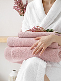 Полотенце махровое Lavender, без рисунка, розовый