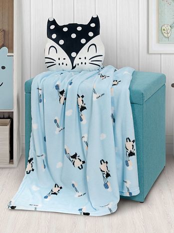 Плед Dream in the sky, кошка, голубой