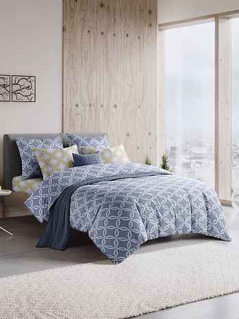 Постельное белье Edelweiss, бязь, орнамент, синий