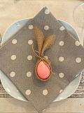 Набор салфеток сервировочных Grey polka dot, горох, серый