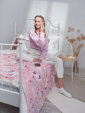 Плед Happy unicorn, единороги, розовый