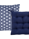 Подушка декоративная Stellar blue, абстракция, синий