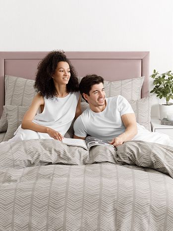 Постельное белье Scandi, бязь, scandi, бежевый